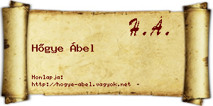 Hőgye Ábel névjegykártya